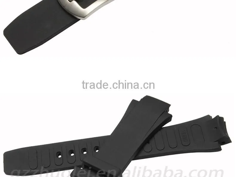 2015 New style 25*16mm silicone Watch Bracelet with stainless steel pin buckle wholesale 3PCS