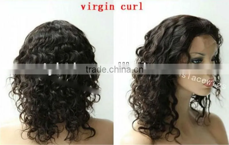 China manufacturer deep wave brazilian hair full lace wig
