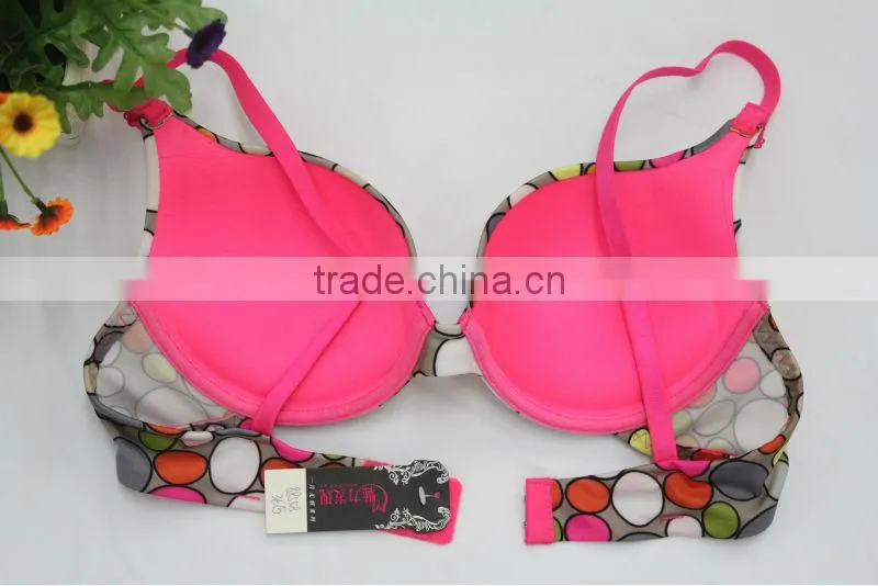 Sexy Girls Dot Print Fancy Underwear Bra