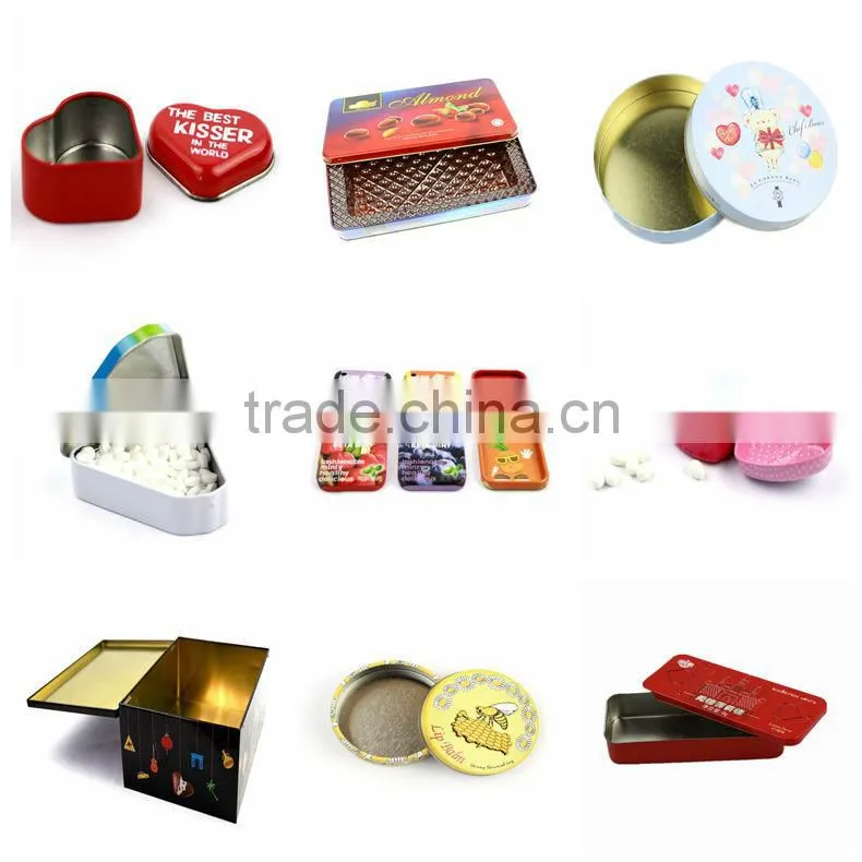 Fashion stationery case rectangular pencil tin case