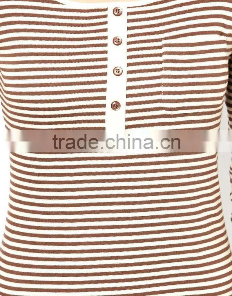 Ladies Yarn Dyed Stripe Pajamas
