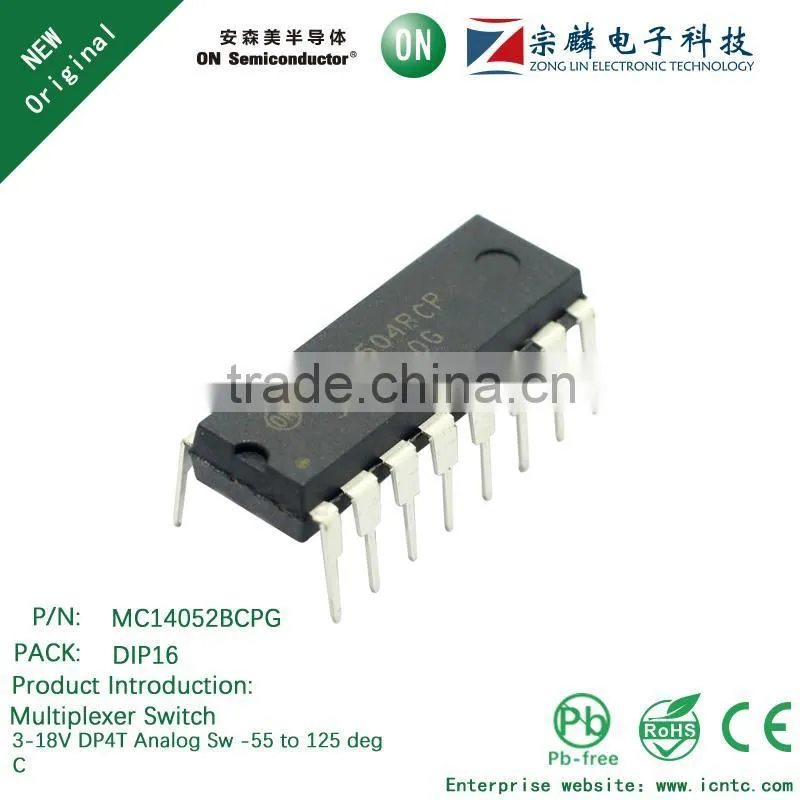 Genuine original MC14052BCPG DIP16 Multiplexer Switch 3-18V