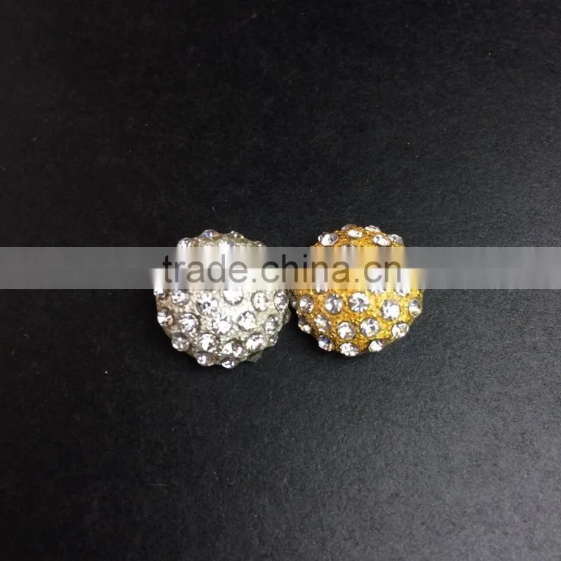 Vintage Gold Silver Rhinestone Buttons,Crystal Round Buttons