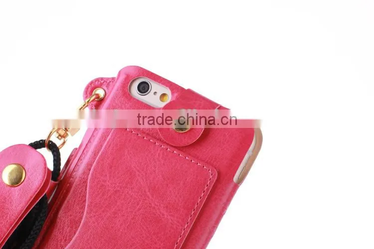 Protective cover case with lanyard,mobile phone and key case PU material