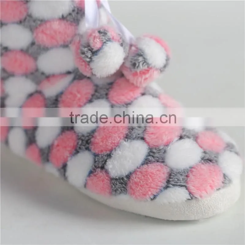 Ladies coral fleece slipper boot