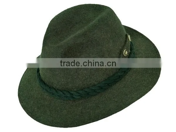 mix green wool felt fedora hat