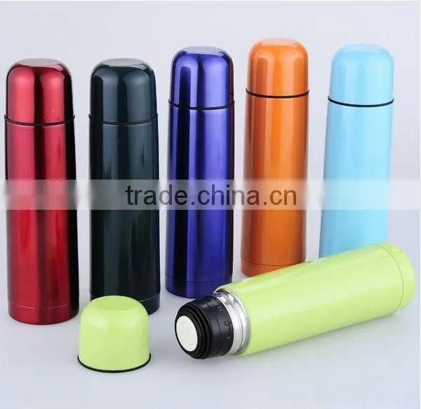 double wall stainless steel colorful vacuum shaped thermos 500ML 750ML