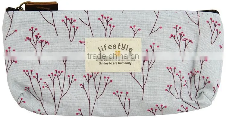 Countryside Flower Floral Cosmetic Makeup Bag Pouch
