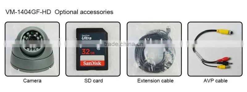 4 channel car mobile dvr 4g/3g andriod apple support