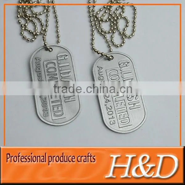 High quality gold dog tag with customer's logo