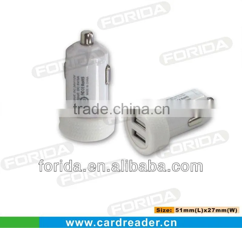 Fashion 5V 3.1A dual promotional usb car charger
