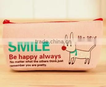 Lovely animal happy style pencil case for girls
