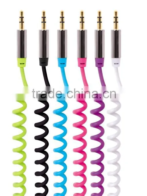 High Quality Metal Cover Flat 3.5mm Male to Female Audio Extension Cable-Blue