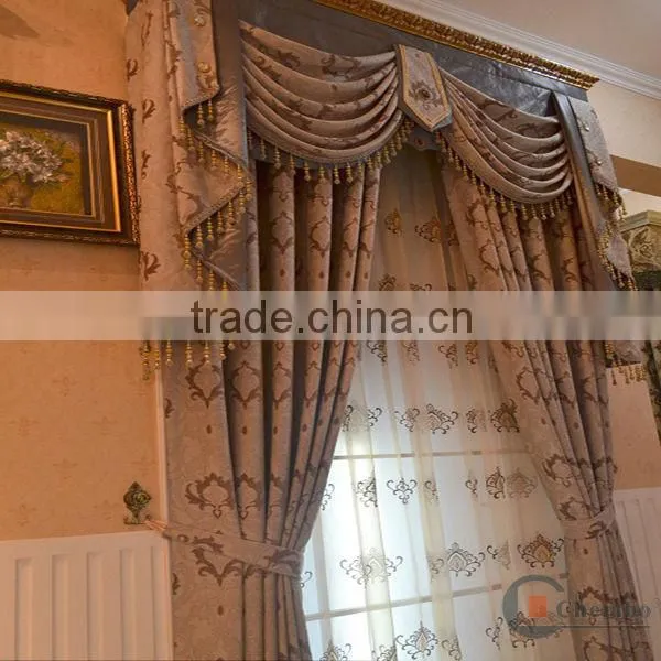 2014 china wholesale ready made curtain,crystal glass curtain finials for curtain rods