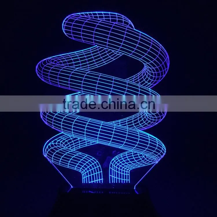 snow mountain crystal table light base wedding 3d optical illusions led light decoration