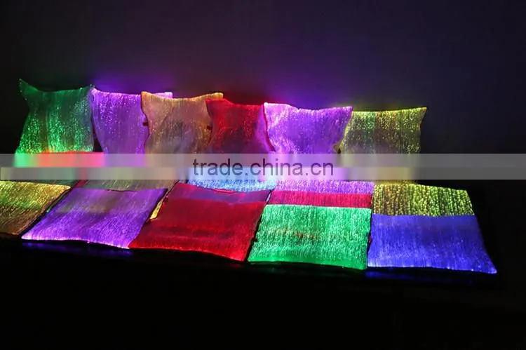 fiber optic led light luminous glow in the dark pillow case
