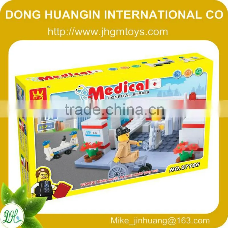 Wange Train Seris Children Intelligent plastic color building block toys