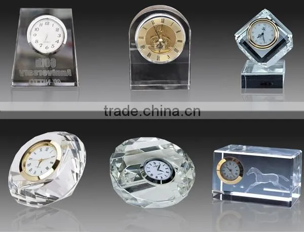 Fashion crystal clock table decoration