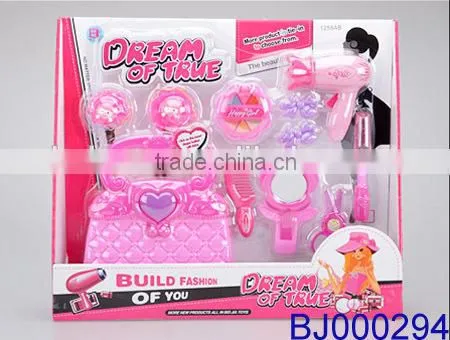 Fashion kids toy pink plastic led beauty case and tiara crown