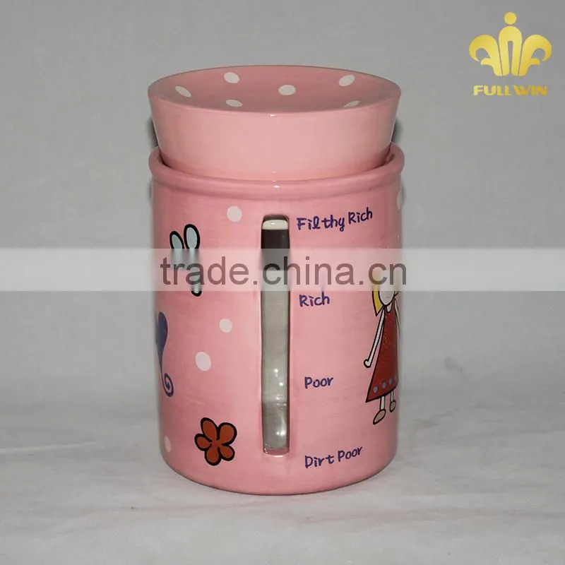 Colorful cheap ceramic tin coin bank