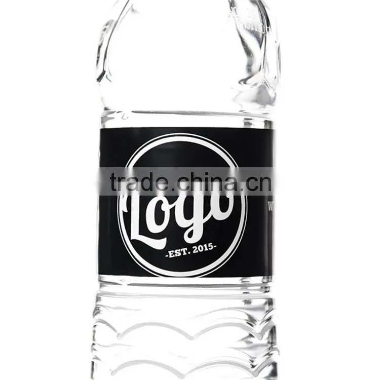 Beautiful fancy custom 4C printing mineral water bottle printing label