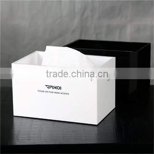 elegant Shenzhen factory white acrylic box/acrylic tissue box/acrylic napkin holder