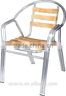 High quality aluminum frame wooden chairs