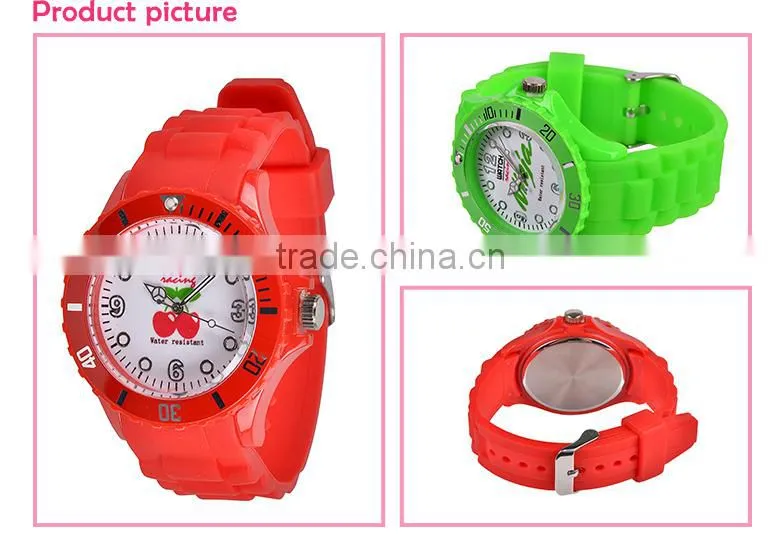 Fashionable waterproof red wristwatches promotion watch