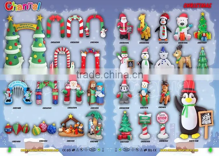 Custom inflatable lighted flat christmas tree