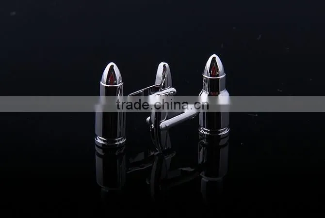 High Polish Bullet Shape Cufflink For Men
