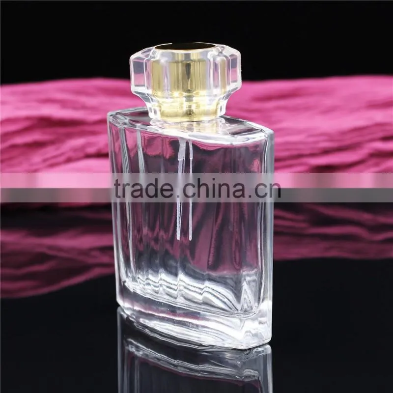2016 new products high end glass man perfume bottles