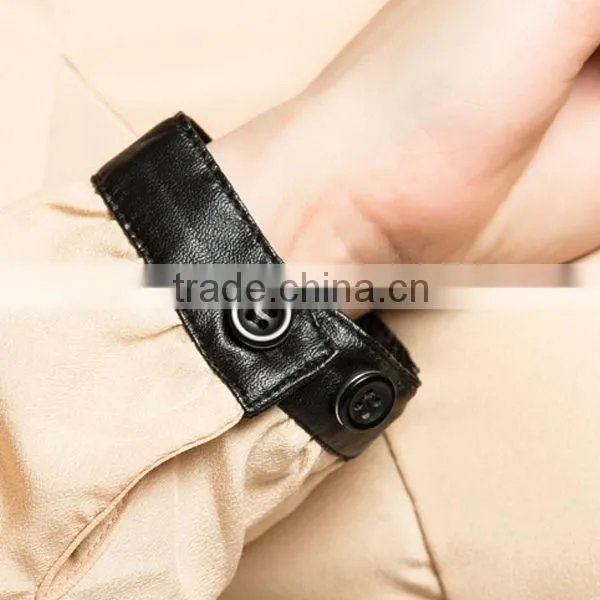 casual blouse for fat woman long sleeve button placket shirt