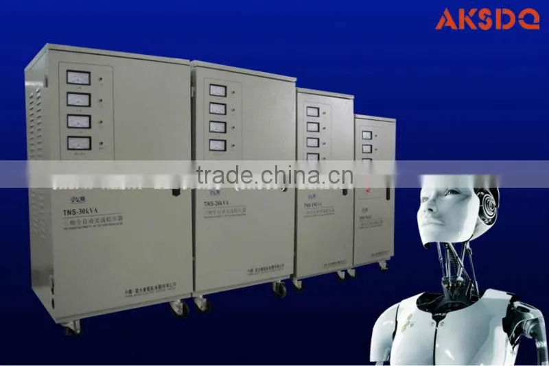 TNS 0.5KVA~100KVA three phase servo motor automatic voltage regulator AVR stabilizer