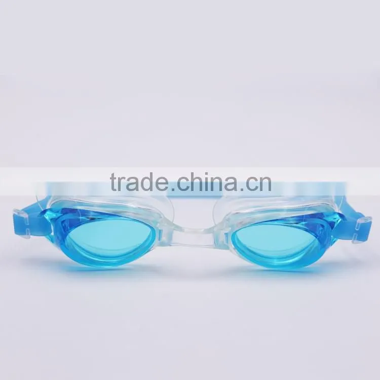 2016 New UV protective silicone competitive swim goggles with adjustable strap