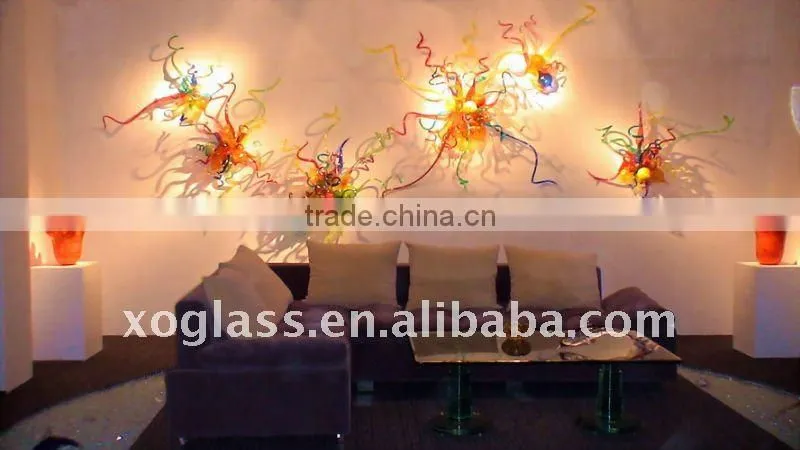 hand made art glass wall decoration xo-7033 and blown glass wall decoration