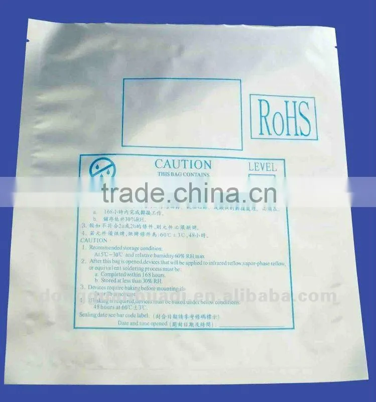 printed three side sealed aluminum foil bag