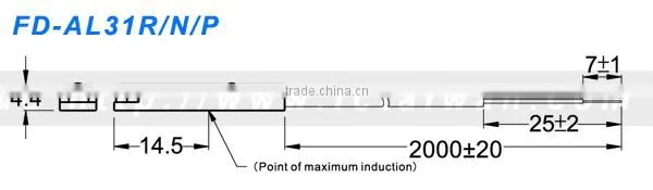 FD series AL Metal housing, Magnetic Sensors, Magnetic Reed Switch / Firm structure, Long LIfe, prevent damage.