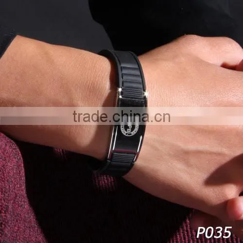 Noproblem P035 magnetic titanium sports men jewelry chain power band bracelet