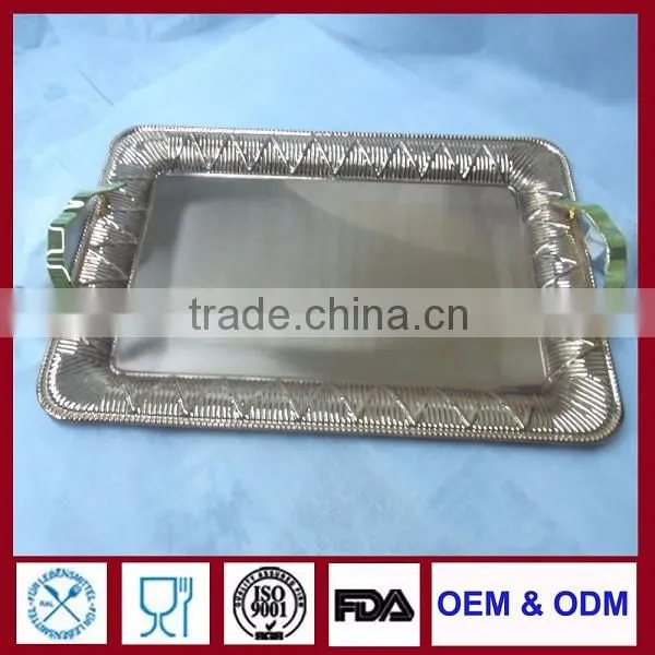 sterling silver holloware metal salver silver plated serving trays for wedding tableware service tray