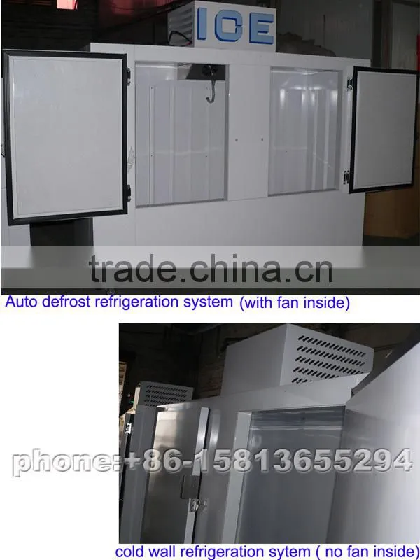 bagged ice storage bin of double compartment design VT400