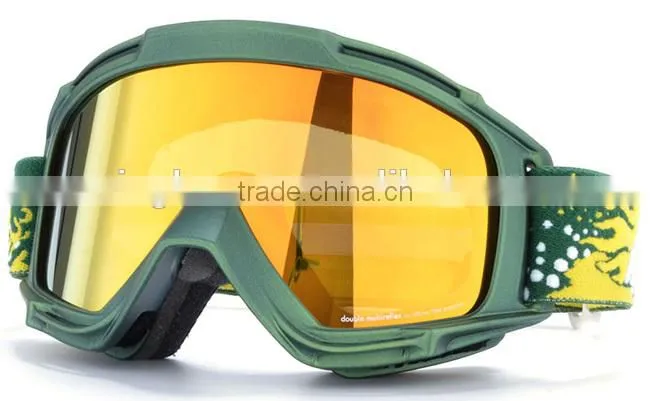 High quality TPU frames snow goggles with dual PC lens