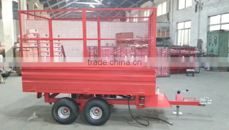 Hydraulic Dump Trailer,single axle farm trailer with power unit;ATV Trailer