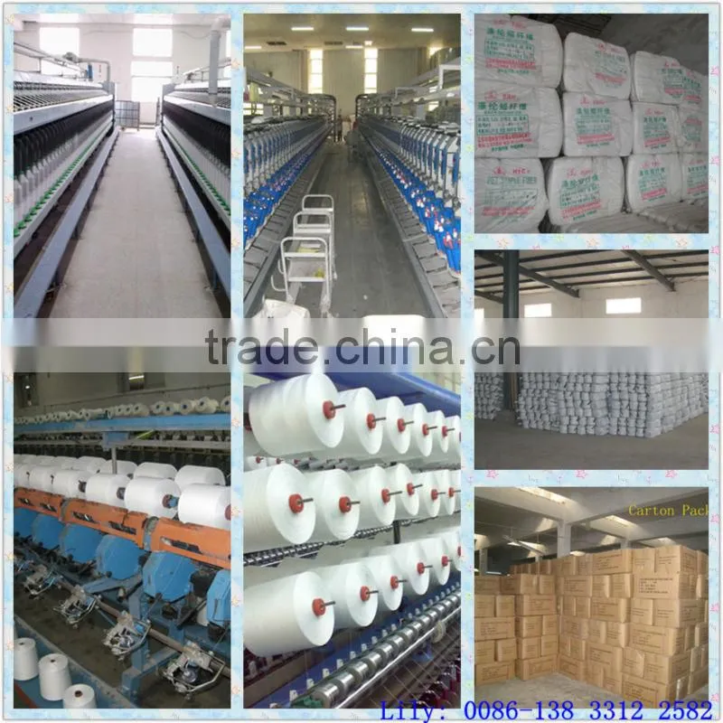 100% poly spun yarn 20/2 china supplier