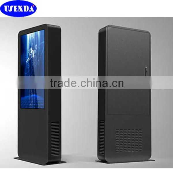 42 55 65 inch Stand touchscreen electronic lcd outdoor signs advertising display with IP65 enclosure