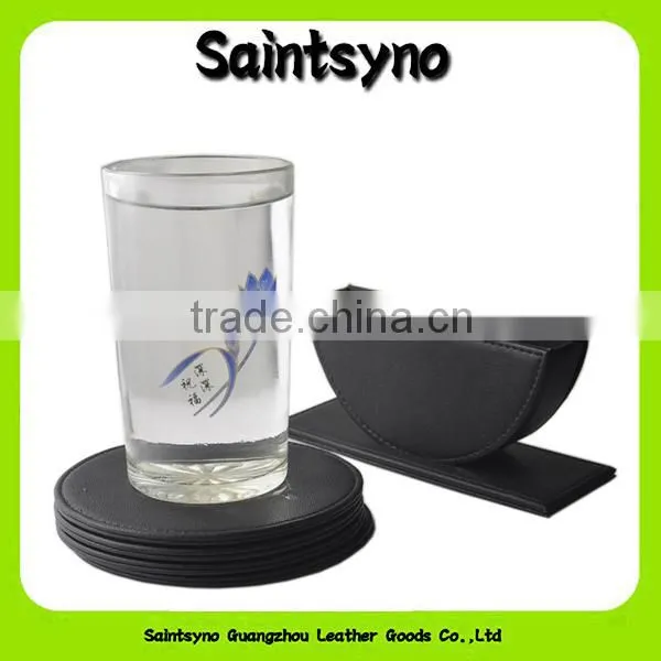 13002 Elegant and grace cup leather coaster