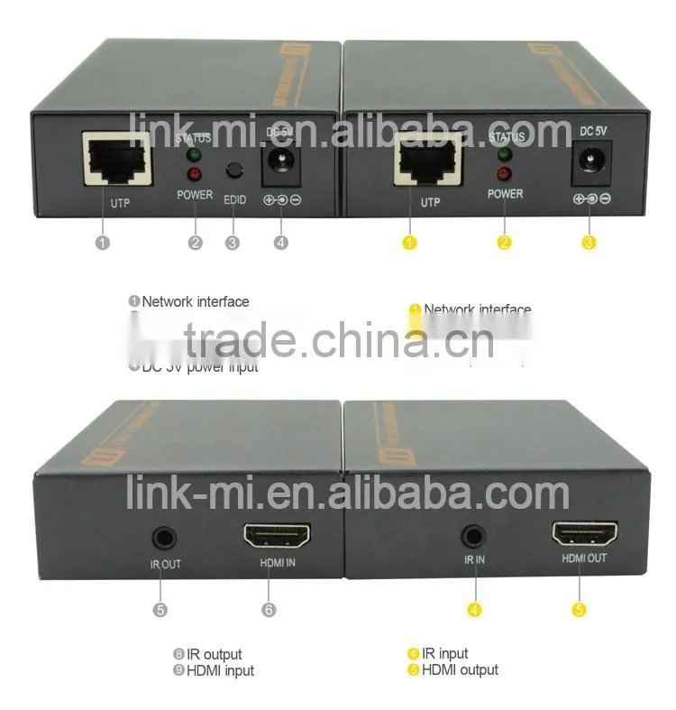 LM-HT208 Bottom Price 60m HDMI Extender Cat5e x1