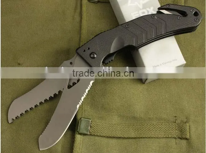 OEM double blade survial knife clasp knife yangjiang knife