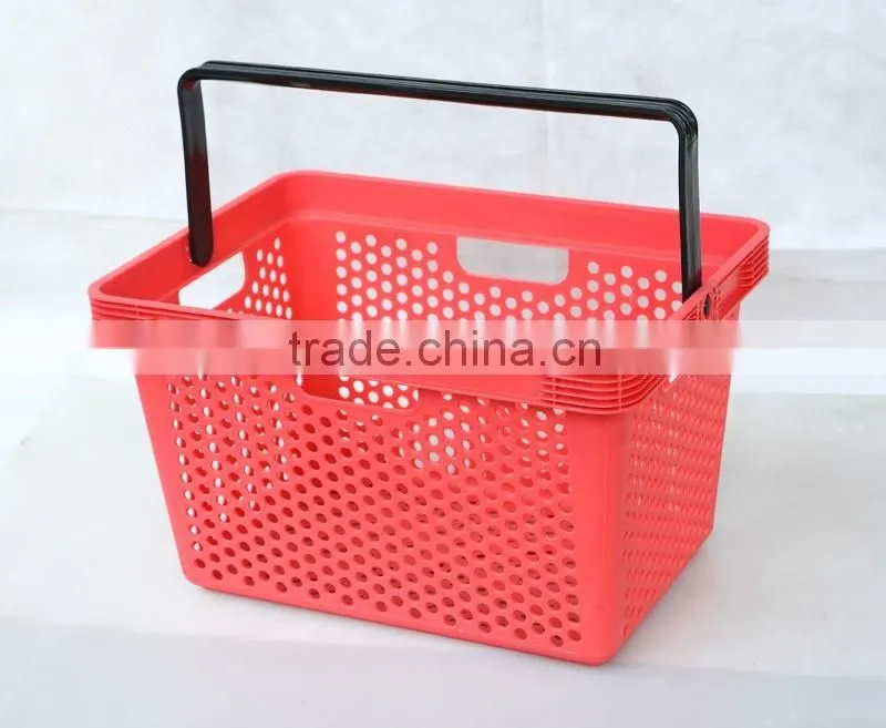 Hot Sale Supermarket Shopping Baskets RH-BPH28-8 For Supermarket Shopping Basket With Single Handle