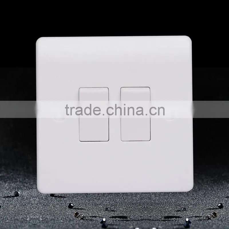High quality UK standard two gang one way or two way wall switch