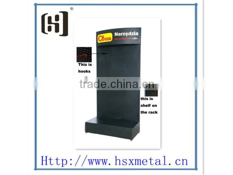 double-sided peg board display rack / peg board display stands / peg hook rack HSX-S385